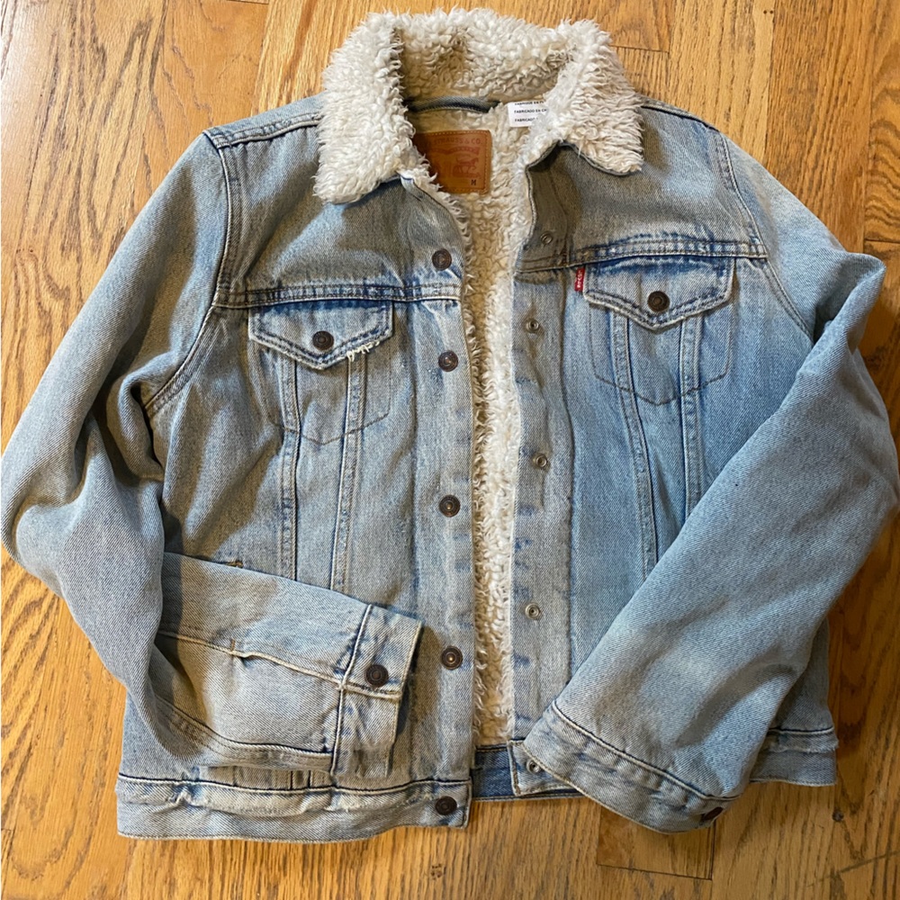 Levi’s Denim Sherpa Trucker Jacket